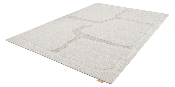 Covor gri deschis din lână 160x230 cm Morphic Organica – Agnella