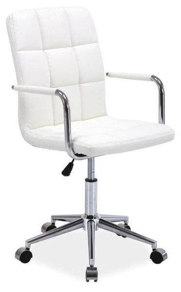 Scaun ergonomic de birou copii alb Q-022, inaltime reglabila, 45X40X87