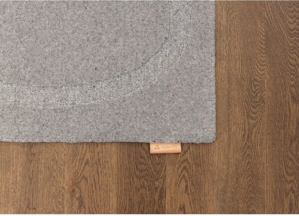 Covor gri din lână 200x300 cm Morphic Organica – Agnella