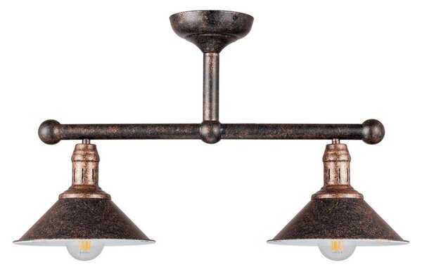 BRILAGI - Lustră pe tijă FORGE 2xE27/60W/230V cupru/patină