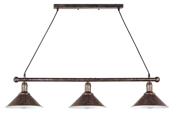 BRILAGI - Lustru suspendat pe cablu FORGE 3xE27/60W/230V cupru/patină