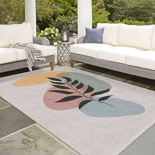 Covor tip traversă crem lavabil 80x200 cm Illustrated Autumn – Mila Home