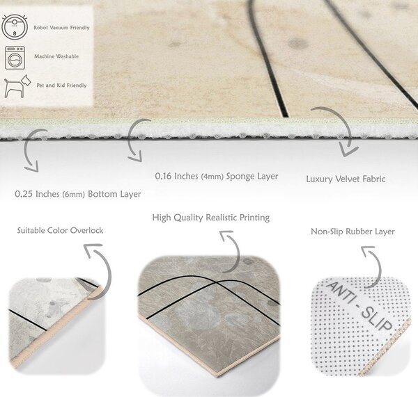 Covor tip traversă gri/crem lavabil 80x200 cm Simple Lines – Mila Home