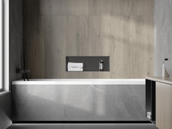 Mexen X-Wall-NR, raft încastrat fără flanșă 60 x 20 cm, grafit mat - 19E1602010