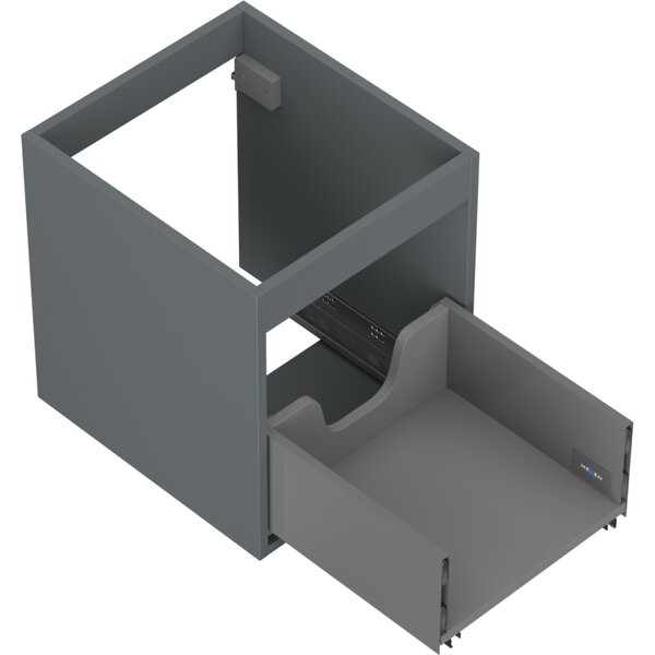 Mexen Box-A, dulap suspendat 40 cm, 1 sertar, grafit mat, 91AX0-0400-470-1-66