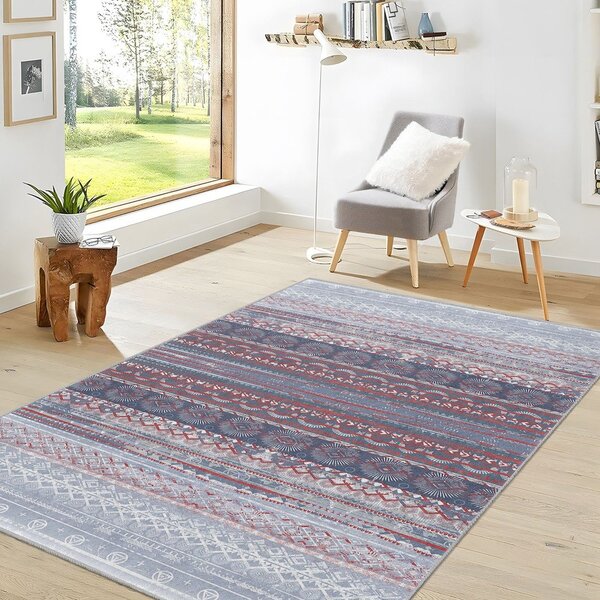 Covor mov/gri lavabil 80x150 cm Vintage Stripe – Mila Home