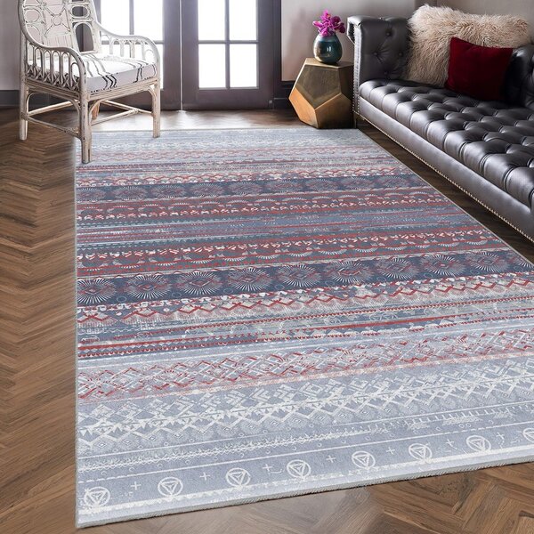 Covor mov/gri lavabil 80x150 cm Vintage Stripe – Mila Home
