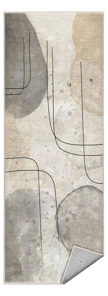 Covor tip traversă gri/crem lavabil 80x200 cm Simple Lines – Mila Home