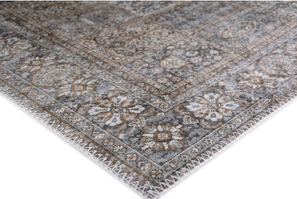 Covor tip traversă gri lavabil 80x200 cm Vintage Orient – Vitaus