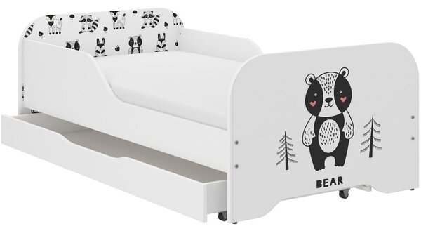 Pat universal pentru copii cu un ursuleț îndrăgostit 140 x 70 cm