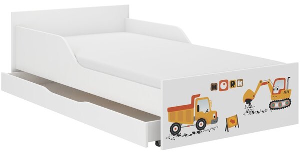 Pătuţ de înaltă calitate 180 x 90 cm pentru micii constructori