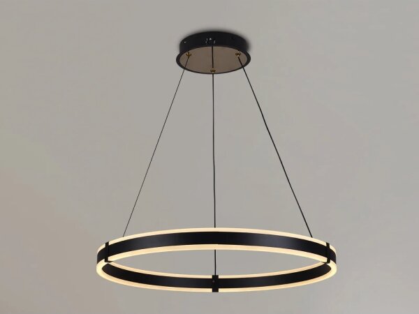 Brilagi-LED Pendul pe cablu CIRCLE LED/85W/230V 3000-6500K dimerizabil negru + telecomandă