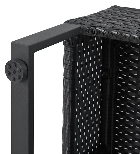 Juskys Set rattan Santorini - negru