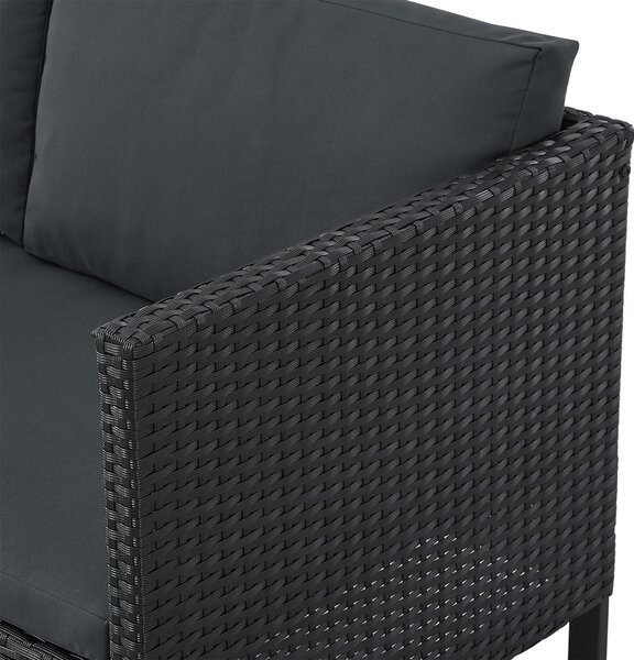 Juskys Set rattan Santorini - negru