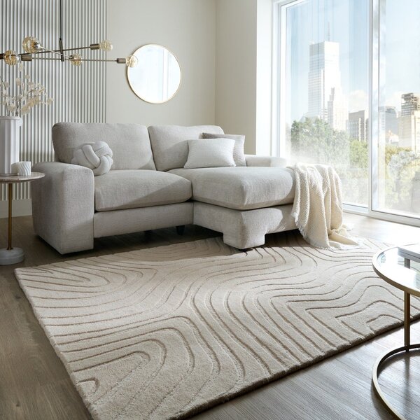 Covor crem țesut manual din lână 120x170 cm Mesmerise Natural – Flair Rugs