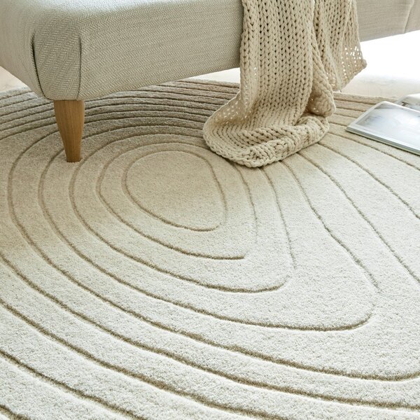 Covor bej din lână 160x230 cm Puddle Wool – Flair Rugs