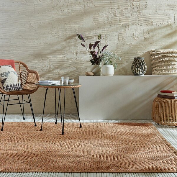 Covor pentru exterior și interior în culoare naturală 120x170 cm Nora Diamond – Flair Rugs