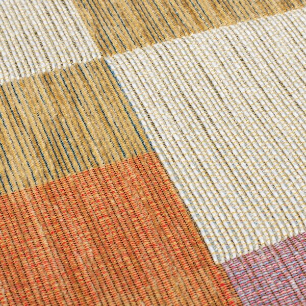 Covor tip traversă portocaliu/în culoare naturală 60x230 cm Riley Block Geo – Flair Rugs