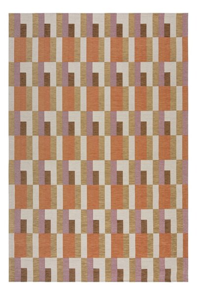 Covor portocaliu/în culoare naturală 155x230 cm Riley Block Geo – Flair Rugs