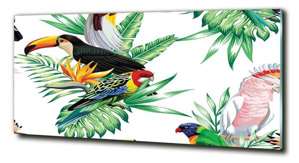 Imagine de sticlă păsări tropicale