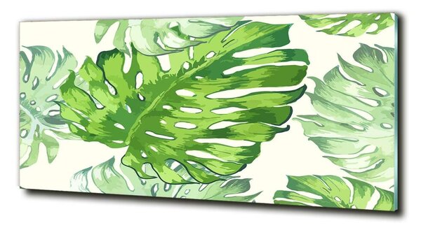Tablou sticlă frunze tropicale