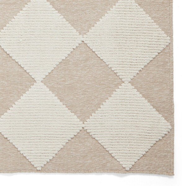 Covor alb-bej lavabil 160x230 cm Lyna Beige&White – Think Rugs