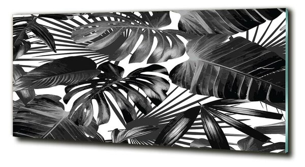 Tablou Printat Pe Sticlă frunze tropicale
