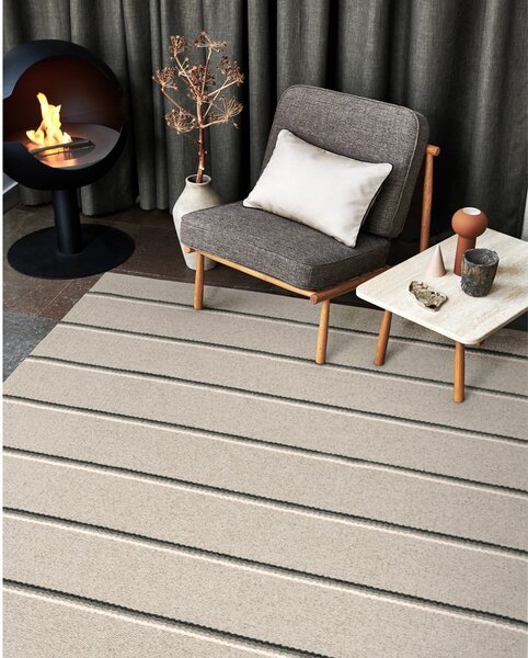 Covor tip traversă pentru interior și exterior gri/bej 70x300 cm Olle Grey Linen – Pappelina