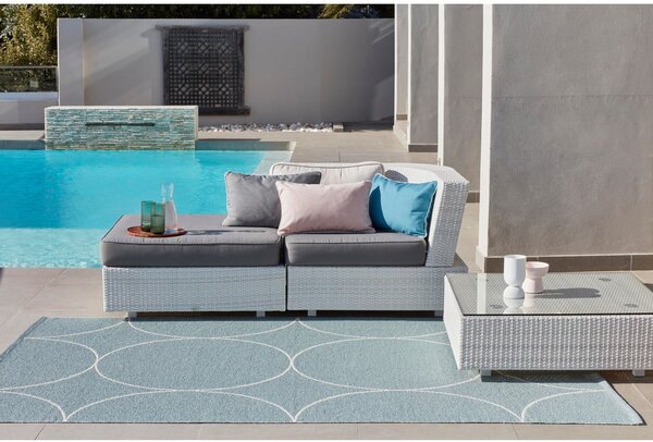 Covor tip traversă pentru interior și exterior albastru deschis 70x200 cm Boo Haze – Pappelina