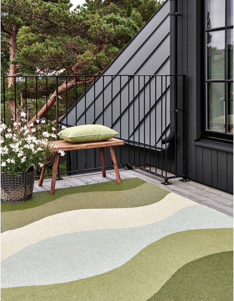 Covor tip traversă pentru interior și exterior verde 70x300 cm Urvi Woods – Pappelina