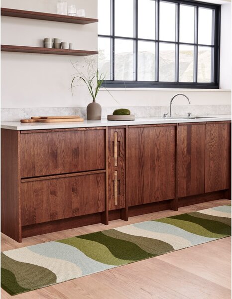 Covor tip traversă pentru interior și exterior verde 70x300 cm Urvi Woods – Pappelina