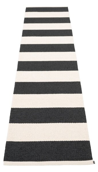 Covor tip traversă pentru interior și exterior alb-negru 70x300 cm Bob Black Vanilla – Pappelina