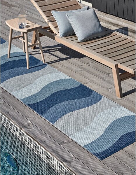 Covor pentru exterior și interior albastru 70x100 cm Urvi Water – Pappelina