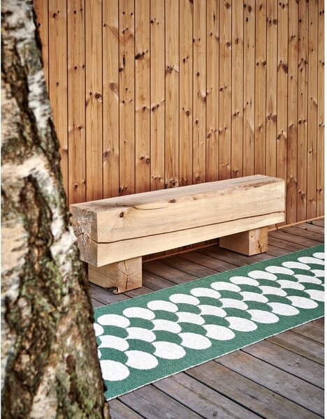 Covor tip traversă pentru interior și exterior verde/crem 70x150 cm Poppy Oregano – Pappelina