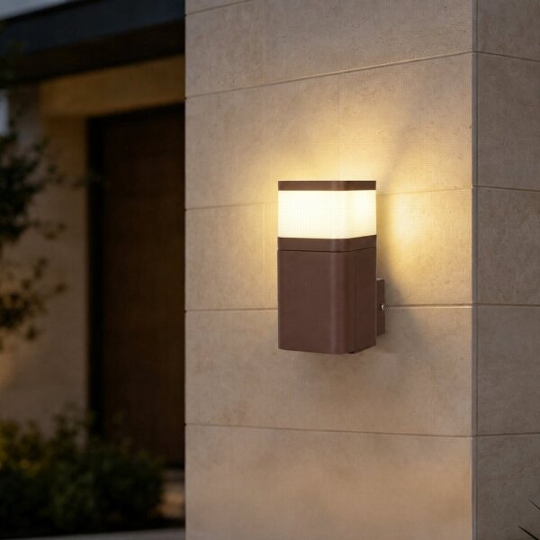 BRILAGI - Lampă de perete pentru exterior cu priză SCHUKO PILLAR 1xG9/11W/230V IP44 maro