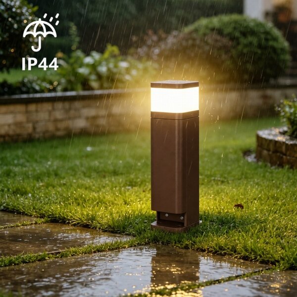 BRILAGI - Lampă de exterior cu 2 prize SCHUKO PILLAR 1xG9/11W/230V IP44 maro