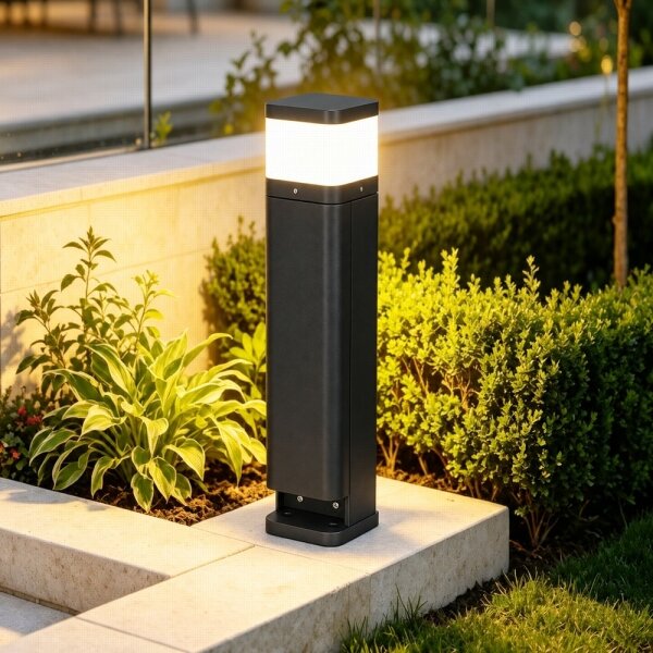 BRILAGI - Lampă de exterior cu 2 prize SCHUKO PILLAR 1xG9/11W/230V IP44 neagră
