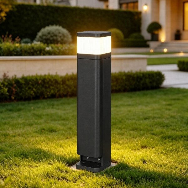 BRILAGI - Lampă de exterior cu 2 prize SCHUKO PILLAR 1xG9/11W/230V IP44 neagră