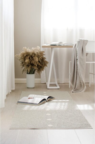 Covor pentru exterior și interior bej/crem 70x140 cm Peg Linen Vanilla – Pappelina