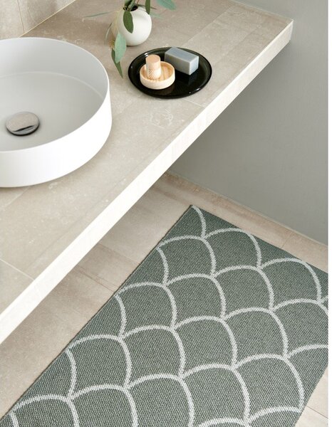 Covor pentru exterior și interior verde 70x50 cm Kotte Army Sage – Pappelina