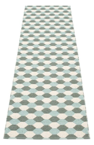 Covor tip traversă pentru interior și exterior verde/turcoaz 70x250 cm Dana Army – Pappelina