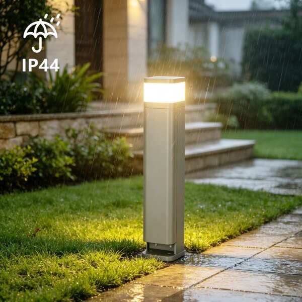 BRILAGI - Lampă de exterior cu 2 prize SCHUKO PILLAR 1xG9/11W/230V IP44 gri