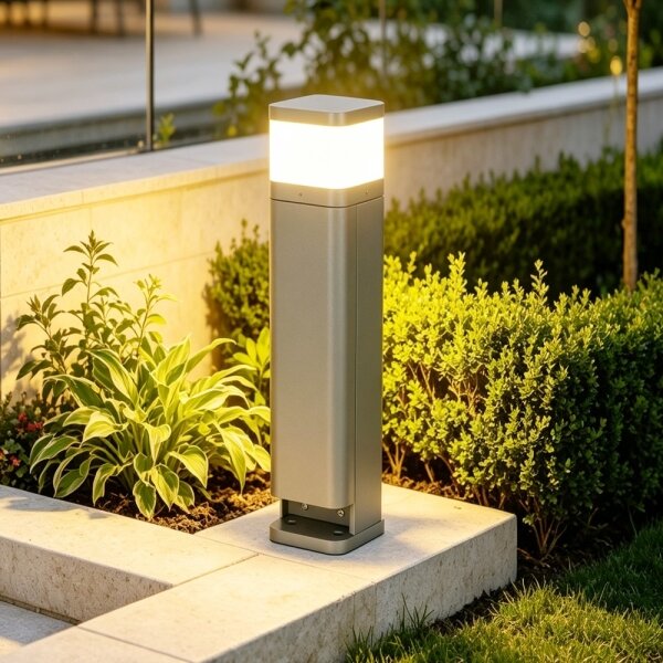 BRILAGI - Lampă de exterior cu 2 prize SCHUKO PILLAR 1xG9/11W/230V IP44 gri