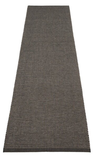 Covor tip traversă pentru interior și exterior gri antracit 70x300 cm Emm Black Linen – Pappelina