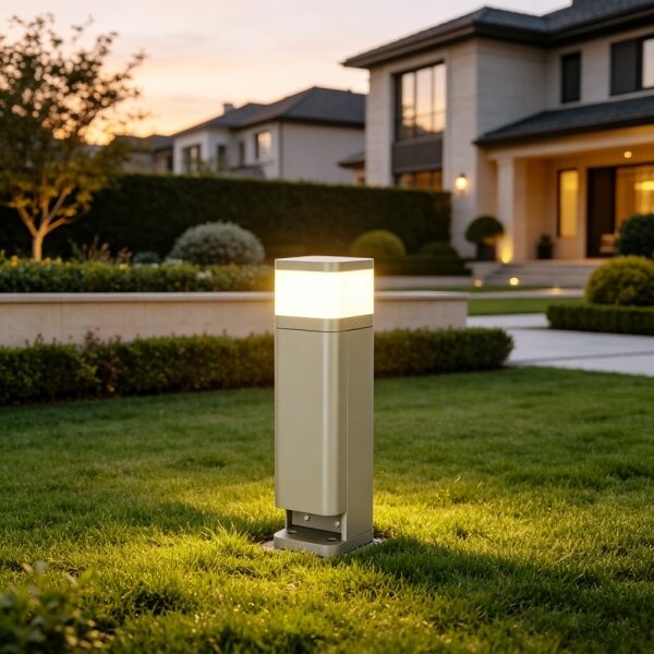 BRILAGI - Lampă de exterior cu 2 prize SCHUKO PILLAR 1xG9/11W/230V IP44 gri