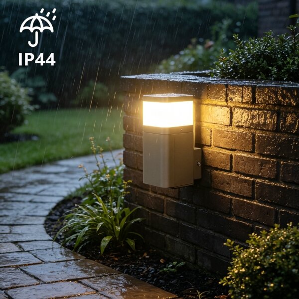 BRILAGI - Lampă de perete pentru exterior cu priză SCHUKO PILLAR 1xG9/11W/230V IP44 gri
