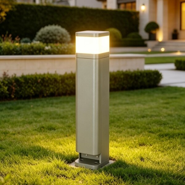 BRILAGI - Lampă de exterior cu 2 prize SCHUKO PILLAR 1xG9/11W/230V IP44 gri