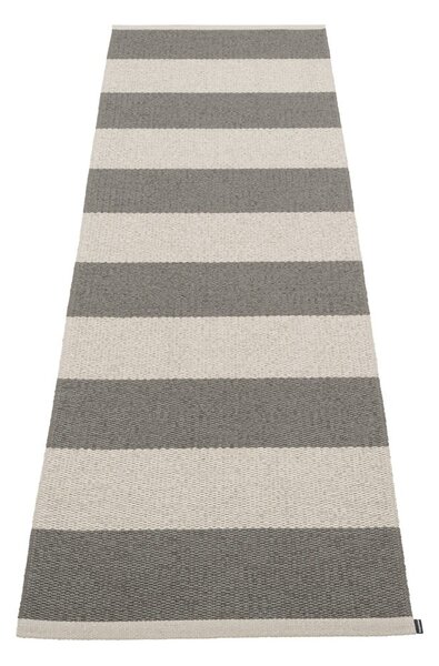 Covor tip traversă pentru interior și exterior gri antracit/crem 70x225 cm Bob Charcoal Linen – Pappelina