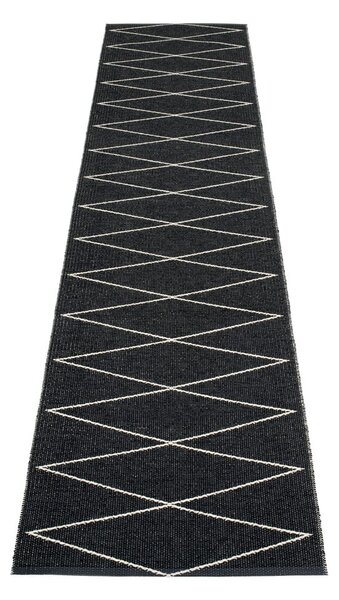 Covor tip traversă pentru interior și exterior negru 70x320 cm Max Black – Pappelina
