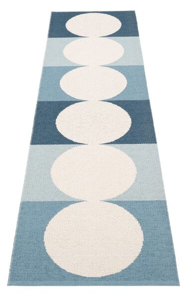 Covor tip traversă pentru interior și exterior albastru/crem 70x280 cm Otto Sky – Pappelina